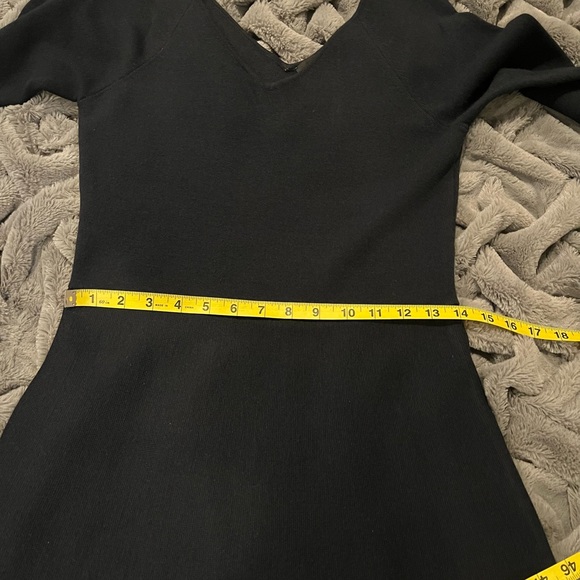 Ann Taylor Classic Navy Long Sleeve V Neck Sweater Dress Size Small - Picture 13 of 14
